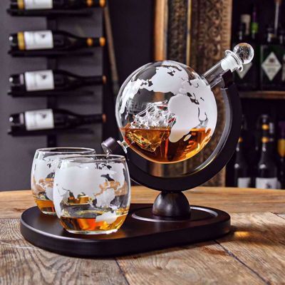 Karafka globus ze szklankami deluxe