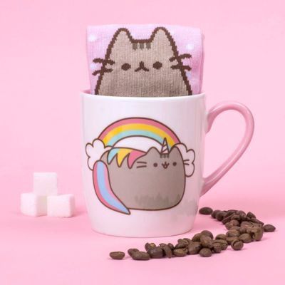 Pusheen - skarpetki w kubku – jednorożec