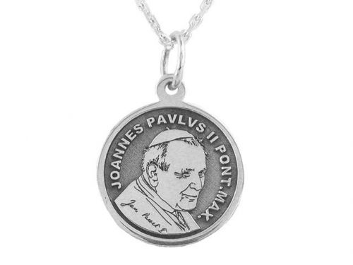 Medalik ze srebra z świętym janem pawłem ii, wec-s-med-jp-ii-6