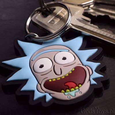 Rick & morty - brelok do kluczy – szalony rick