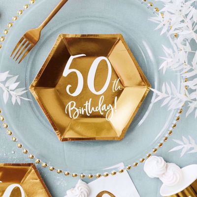 Talerzyki urodzinowe 50