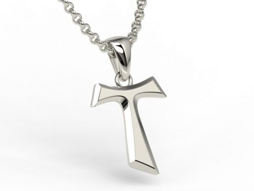 Franciszkański krzyż tau ze srebra - kr-s-6