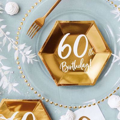 Talerzyki urodzinowe 60