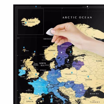 Mapa zdrapka - travel europe – black
