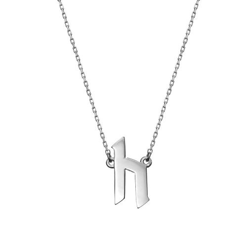 Naszyjnik believe srebrny z literą h